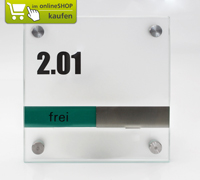 Türschild mit frei-belegt Anzeige